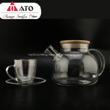 Clear Borosilicate Glass Teapot/Cup